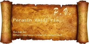 Perasin Valéria névjegykártya